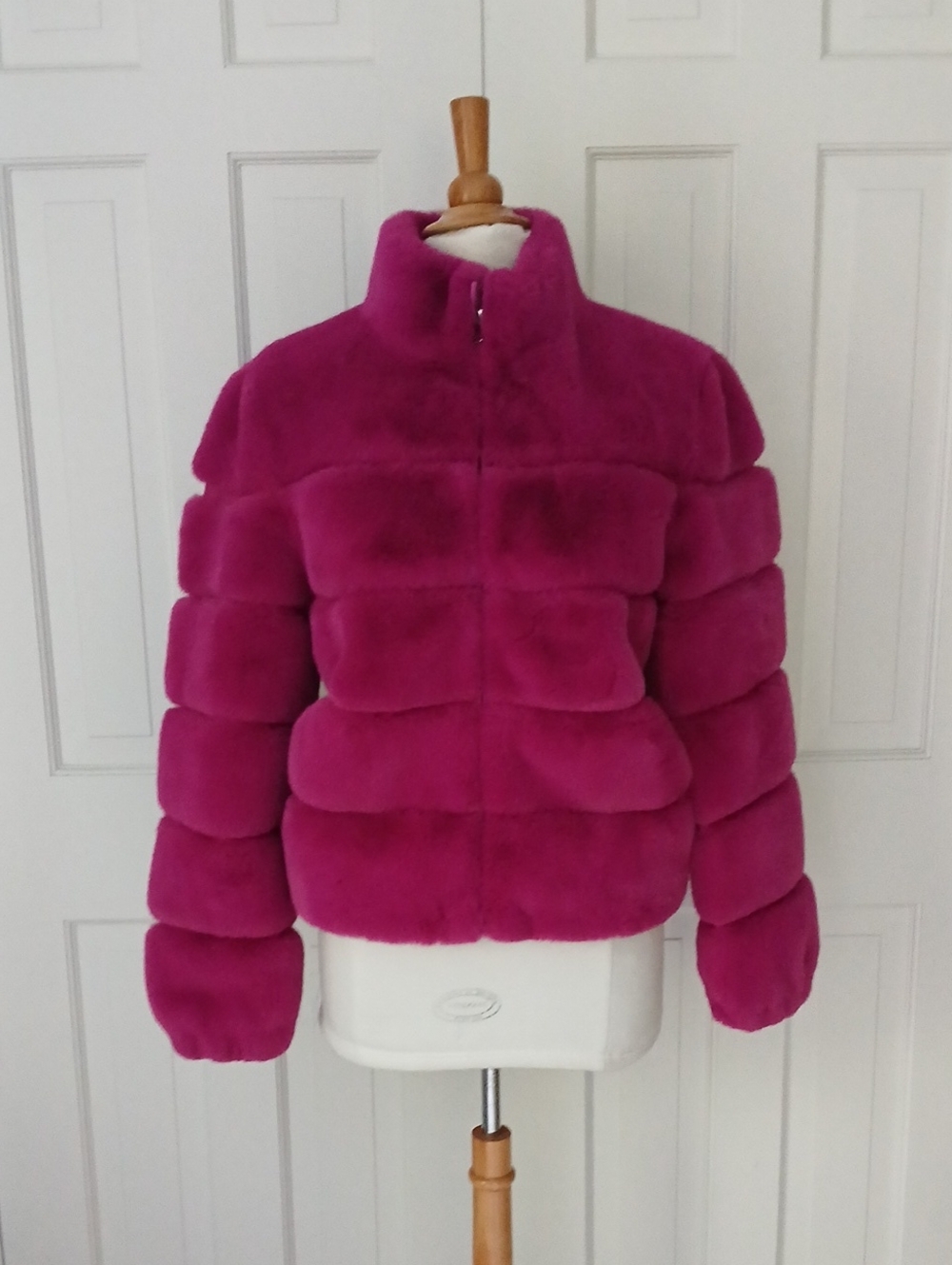 Generation Love Jodi Faux Fur Jacket Magenta